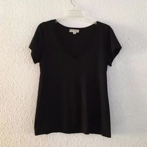 Forever 21 Black V Neck Tee